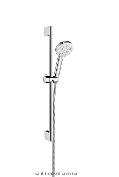 Душевой гарнитур со штангой Hansgrohe коллекция Crometta 100 Vario хром/белый 26651400