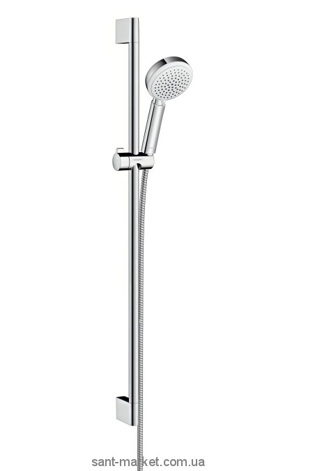 Душовий гарнітур зі штангою Hansgrohe колекція Crometta 100 Vario хром / білий 26657400