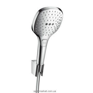Душевой гарнитур с настенным держателем Hansgrohe коллекция Raindance Select E хром 26720000