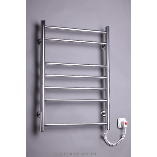 Електричний полотенцесушитель Elna 480х720х80 хром Драбинка-7 (нерж)