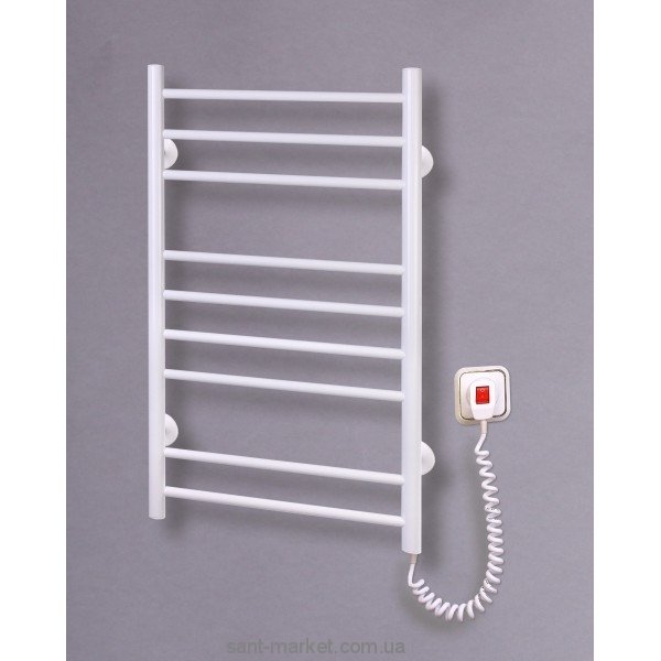 Электрический полотенцесушитель Elna 480х880х80 Лесенка-9 (белая)