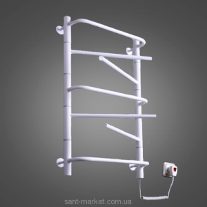 Електричний полотенцесушитель Elna 430х820х130 драбинка Елна-7 поворотна (біла)