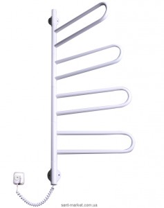 Электрический полотенцесушитель Elna 430х1040х50 Е-образный Флюгер-4 поворотный (белый)