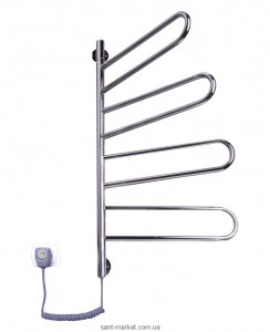Электрический полотенцесушитель Elna 430х1040х50 Е-образный хром Флюгер-4 поворотный (нерж)
