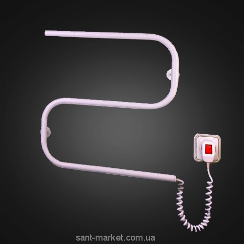 Електричний полотенцесушитель Elna 500х550х70 Змійка-S (біла)