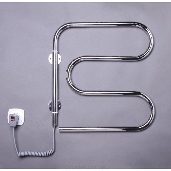 Електричний полотенцесушитель Elna 500х570х40 хром Змійка-М поворотна (нерж)