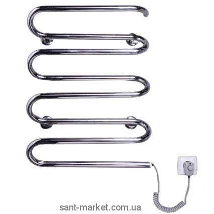 Електричний полотенцесушитель Elna 430х500х120 змійка хром Хвиля 8