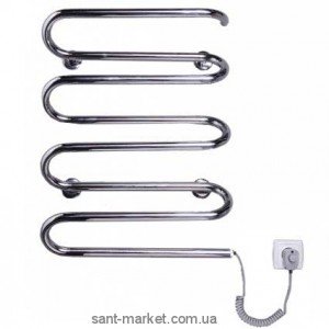 Електричний полотенцесушитель Elna 430х500х120 змійка хром Хвиля 8