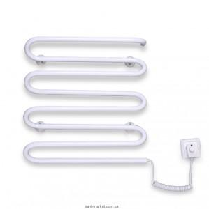 Електричний полотенцесушитель Elna 500х450х120 змійка Хвиля 8 (біла)