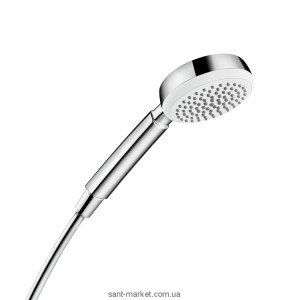 Душевая лейка Hansgrohe коллекция Crometta 100 EcoSmart хром/белый 26829400
