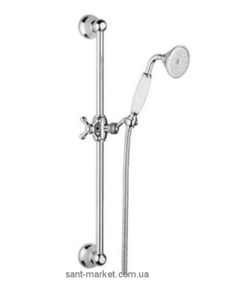 Душевой гарнитур со штангой Bugnatese хром RICCR19257