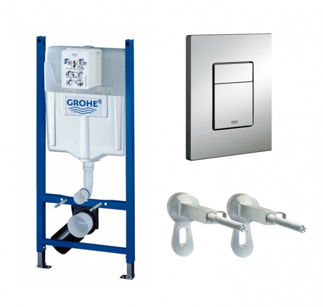 Система инсталляции для подвесного унитаза Grohe Rapid SL 3в1 50х113х14 5 38878000 клавиша хром