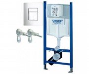 Система інсталяції для підвісного унітазу Grohe Rapid SL 3в1 50х113х14 5 38878LS0 клавіша матова