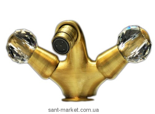 Bugnatese Змішувач Axo для біде (на 1 отвір) зі Сваровські бронза AXOBR644G