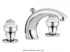 Змішувач для раковини двухвентильний cо Сваровські Bugnatese колекція Axo хром AXOCR613F