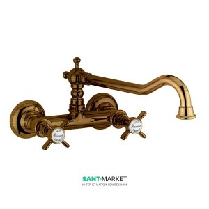 Смеситель для кухни Bugnatese Princeton двухвентильный ретростиль бронза PRIBR852