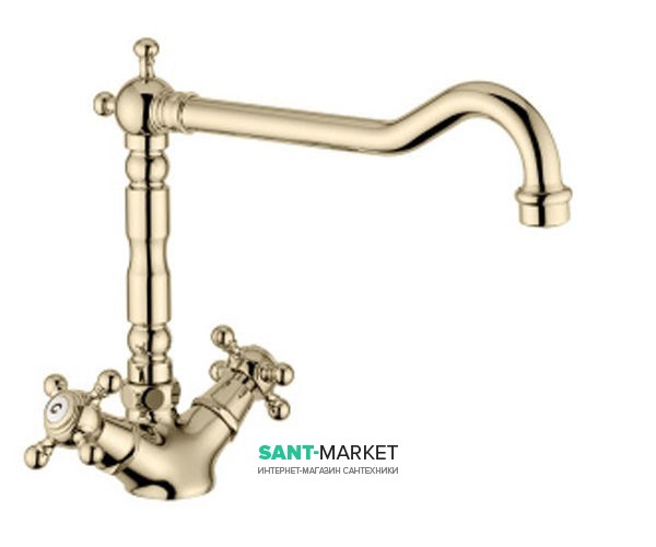 Смеситель для кухни Bugnatese Revival двухвентильный ретростиль бронза REVBR451