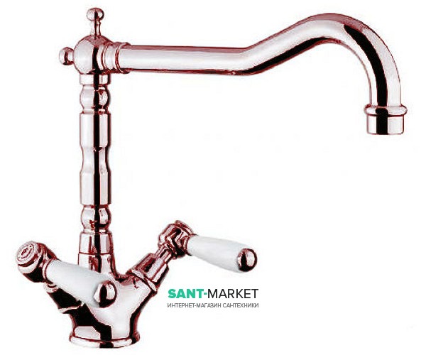 Смеситель для кухни Bugnatese Revival двухвентильный ретростиль бронза REVBR451U