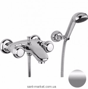 Смеситель двухвентильный для ванны со Сваровски с душем Bugnatese коллекция Axo хром AXOCR602C