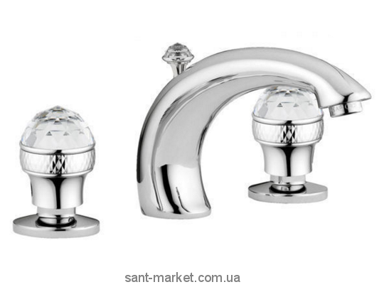 Смеситель для раковины двухвентильный cо Сваровски Bugnatese коллекция Axo хром AXOCR613F