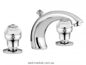 Смеситель для раковины двухвентильный cо Сваровски Bugnatese коллекция Axo хром AXOCR613F