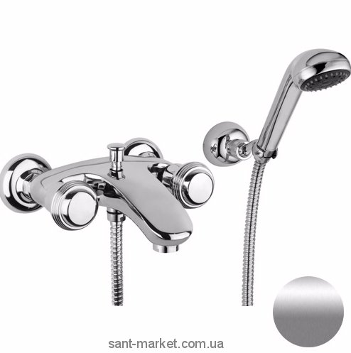 Смеситель двухвентильный для ванны со Сваровски с душем Bugnatese коллекция Axo хром AXOCR602C