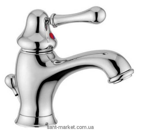 Смеситель для раковины однорычажный с донным клапаном Bugnatese коллекция Maya хром MAYCR8913