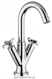 Смеситель для раковины двухвентильный высокий Bugnatese коллекция Naxos хром NAXCR7634