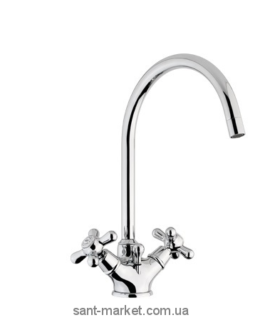 Змішувач для раковини двухвентильний високий Bugnatese колекція Old'800 золото OLDDO039