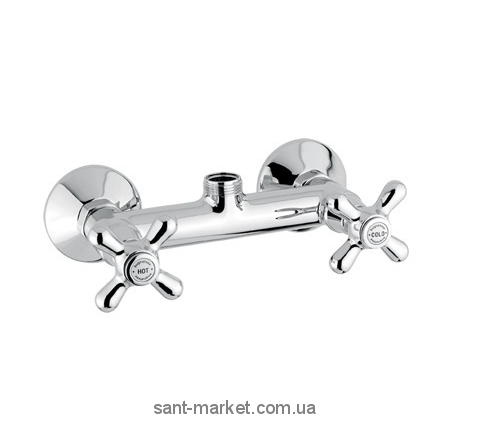 Змішувач для душу настінний двухвентильний Bugnatese колекція Old'800 хром OLDCR047
