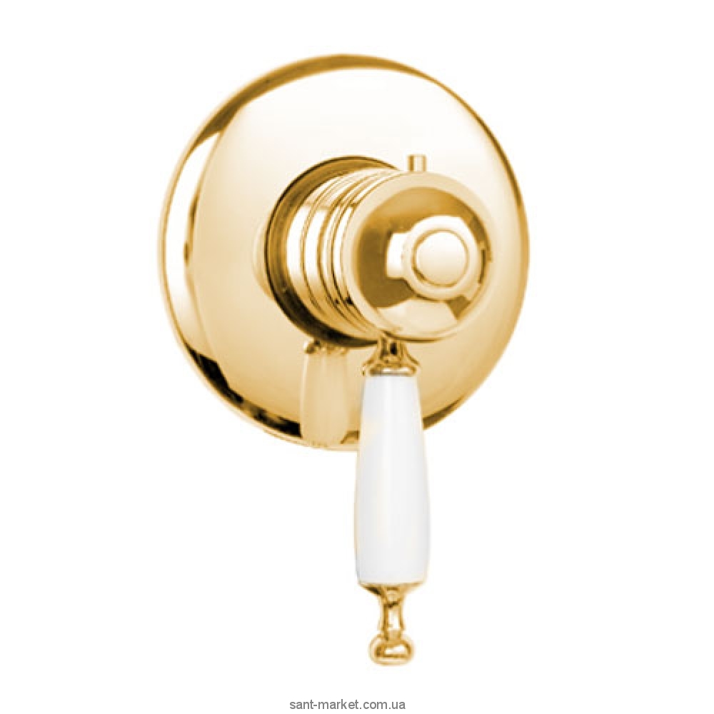 Смеситель для душа с термостатом скрытого монтажа Bugnatese коллекция Oxford золото OXDO6377