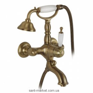 Смеситель однорычажный для ванны с душем Bugnatese коллекция Oxford бронза OXBR6303