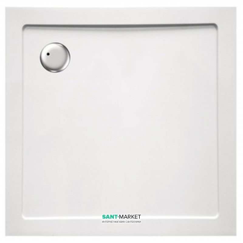Душовий піддон акриловий квадратний Eger Rudas 90x90х5 білий 599-001 / 2