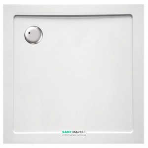 Душовий піддон акриловий квадратний Eger Rudas 90x90х5 білий 599-001 / 2