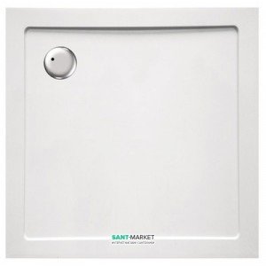 Душовий піддон акриловий квадратний Eger Rudas 90x90х5 білий 599-001 / 2