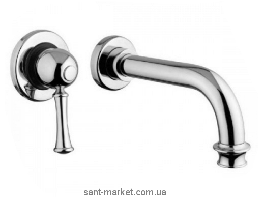 Змішувач для раковини одноважеля настінний Bugnatese колекція Denver бронза DENBR6445