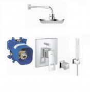  Набор для душа Grohe Eurocube с душевым гарнитуром (верхняя монтажная часть) хром 23409000