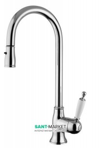 Смеситель для кухни с выдвижной лейкой Bugnatese Oxford однорычажный ретростиль OXCR6395