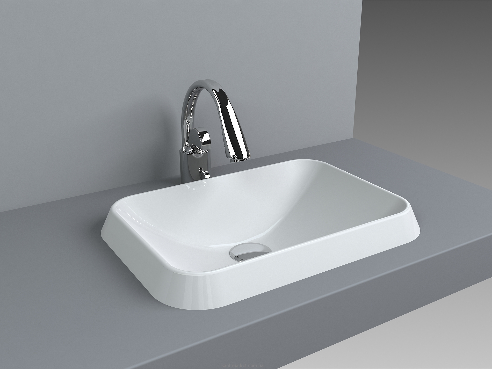 Раковина для ванної вбудована Буль-Буль колекція Albena біла 3904101