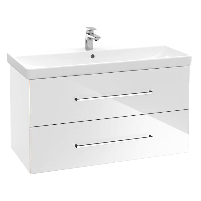 Тумба под раковину Villeroy&Boch Avento подвесная 96.7х44.7х52 белый глянец A89200B4