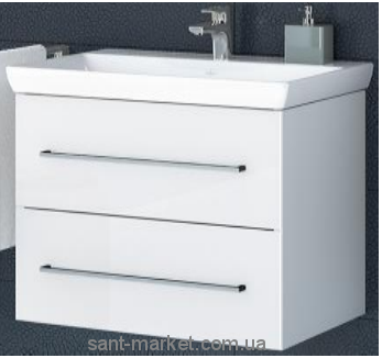 Тумба под раковину Villeroy&Boch Avento подвесная квадратная 56.7х44.7х52 белый глянец A88900B4