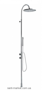 Bugnatese Душевая колона напольная с верхней душевой лейкой 30 см и ручной душ хром 80560