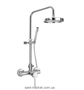 Bugnatese Душевая колона Kobuk с верхней душ лейкой 20 см + ручной душ хром KOBCR2236C
