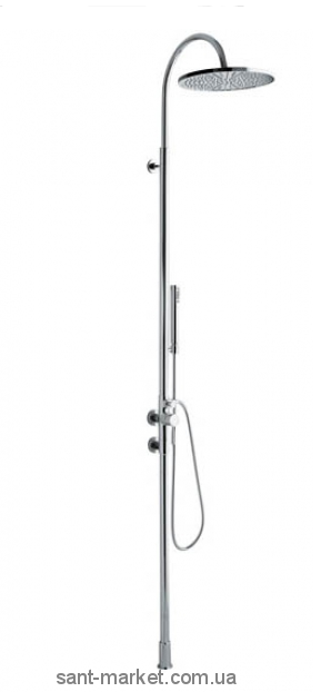 Bugnatese Душевая колона напольная с верхней душевой лейкой 30 см и ручной душ хром 80560