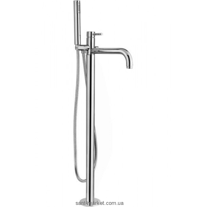 Смеситель однорычажный напольный (отдельностоящий) с душем Bugnatese коллекция Kobuk хром KOBCR2260