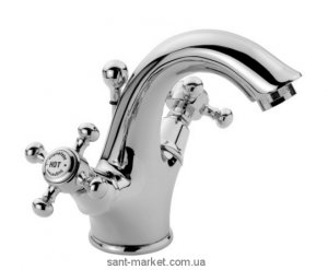 Смеситель для раковины двухвентильный с донным клапаном Bugnatese коллекция Lady хром LADCR934