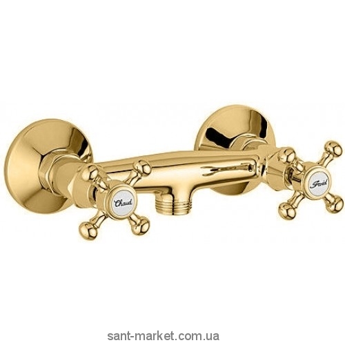 Змішувач для душу настінний двухвентильний Bugnatese колекція Lady золото LADDO946