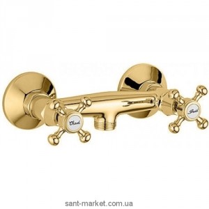Смеситель для душа настенный двухвентильный Bugnatese коллекция Lady золото LADDO946