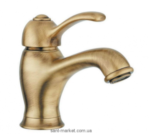 Змішувач для раковини одноважеля з донним клапаном Bugnatese колекція Lem бронза LEMBR1913