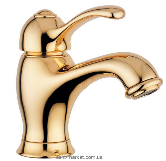 Змішувач для раковини одноважеля з донним клапаном Bugnatese колекція Lem золото LEMDO1913